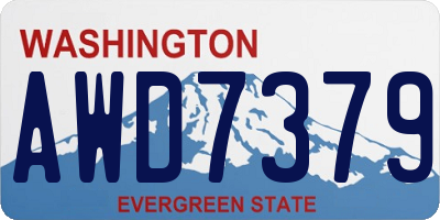 WA license plate AWD7379