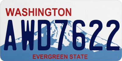 WA license plate AWD7622