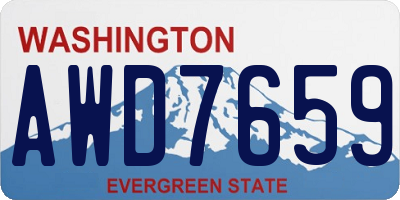 WA license plate AWD7659