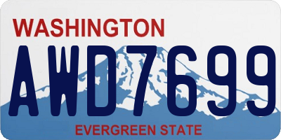 WA license plate AWD7699