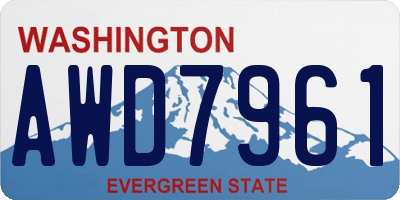 WA license plate AWD7961