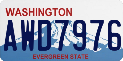 WA license plate AWD7976