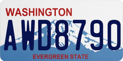 WA license plate AWD8790