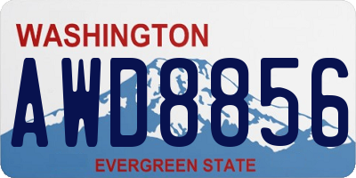WA license plate AWD8856