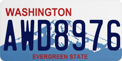 WA license plate AWD8976
