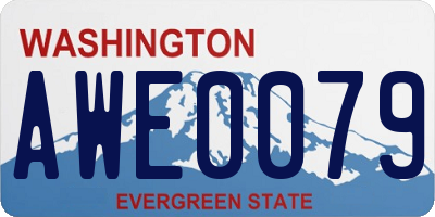 WA license plate AWE0079