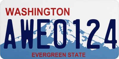 WA license plate AWE0124