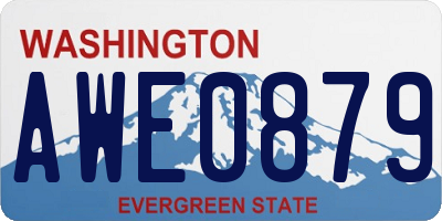 WA license plate AWE0879
