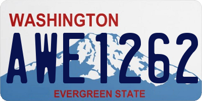 WA license plate AWE1262
