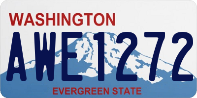 WA license plate AWE1272