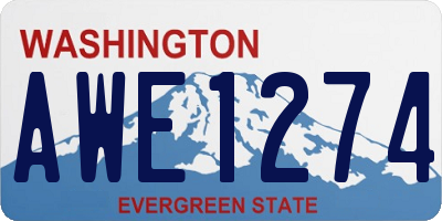 WA license plate AWE1274