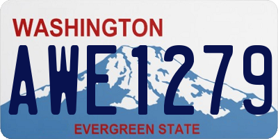 WA license plate AWE1279