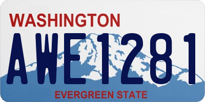 WA license plate AWE1281