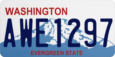 WA license plate AWE1297