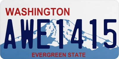 WA license plate AWE1415