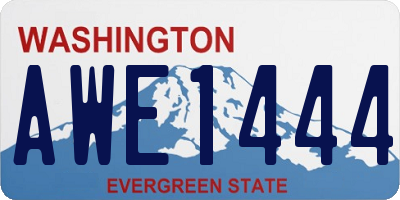WA license plate AWE1444