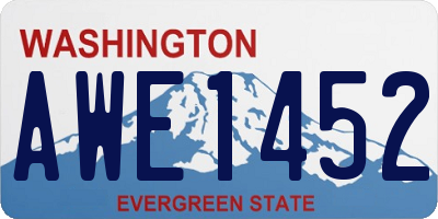 WA license plate AWE1452