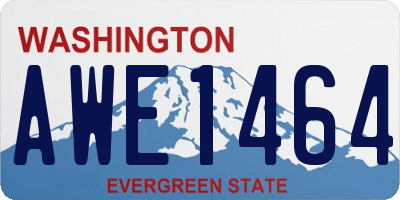 WA license plate AWE1464