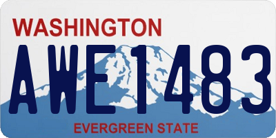 WA license plate AWE1483