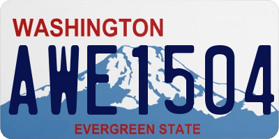 WA license plate AWE1504