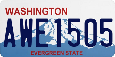 WA license plate AWE1505