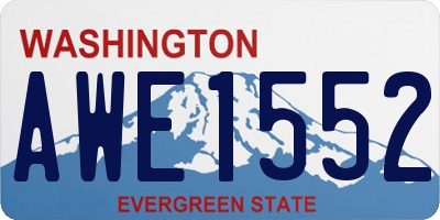 WA license plate AWE1552