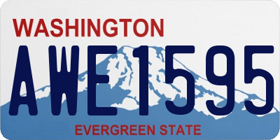 WA license plate AWE1595