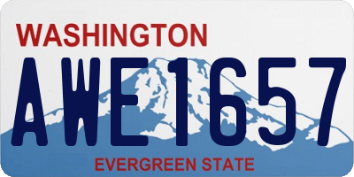 WA license plate AWE1657
