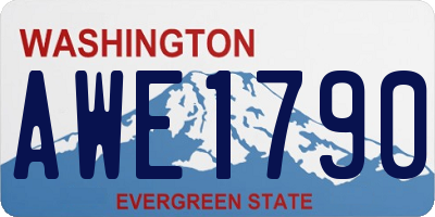 WA license plate AWE1790