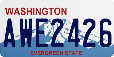 WA license plate AWE2426