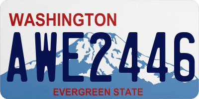 WA license plate AWE2446