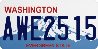 WA license plate AWE2515