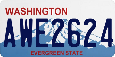 WA license plate AWE2624