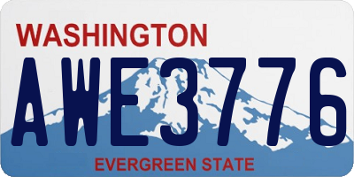 WA license plate AWE3776