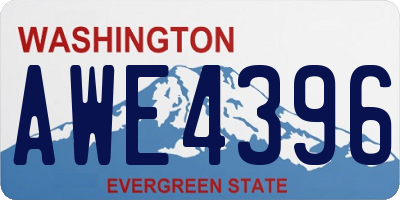 WA license plate AWE4396