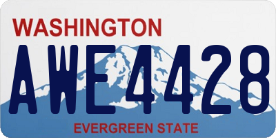 WA license plate AWE4428