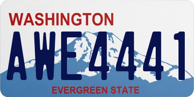 WA license plate AWE4441