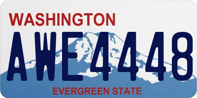 WA license plate AWE4448