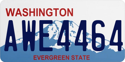 WA license plate AWE4464