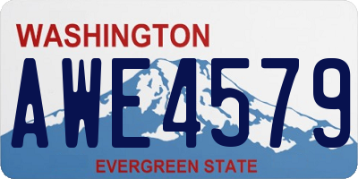 WA license plate AWE4579