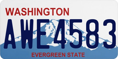 WA license plate AWE4583