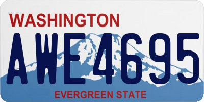 WA license plate AWE4695