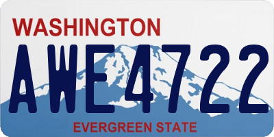 WA license plate AWE4722