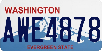 WA license plate AWE4878