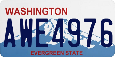 WA license plate AWE4976
