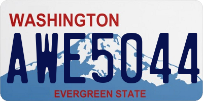 WA license plate AWE5044