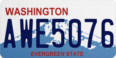 WA license plate AWE5076