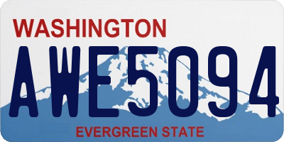 WA license plate AWE5094