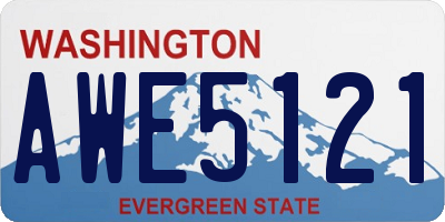 WA license plate AWE5121
