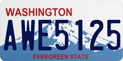 WA license plate AWE5125
